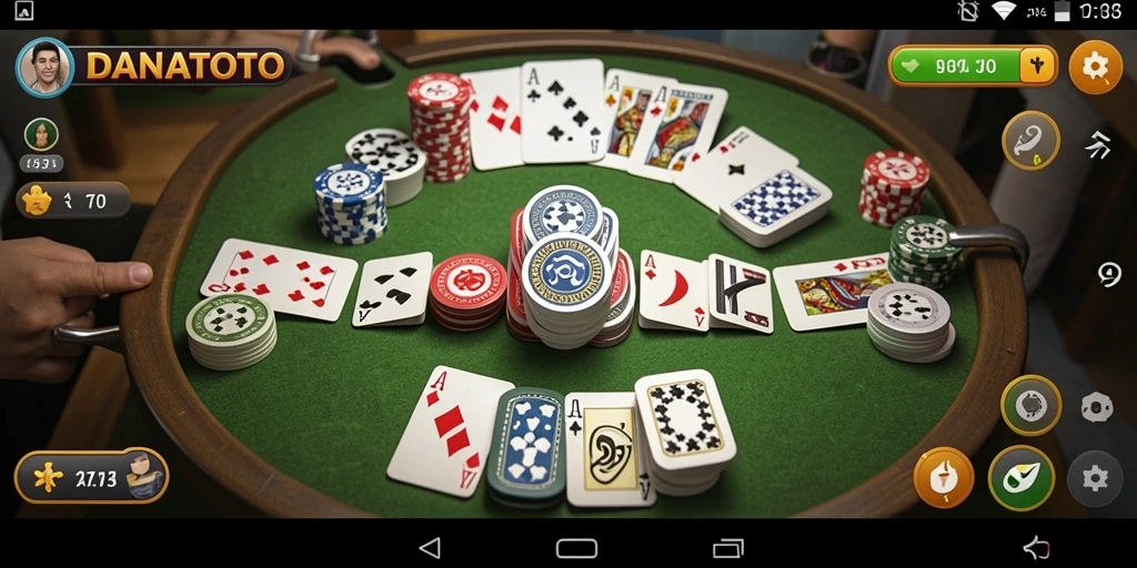 Tampilan gameplay seru di DANATOTO saat dimainkan.