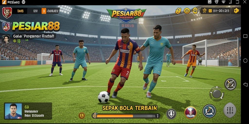 Tampilan gameplay PESIAR88 yang menakjubkan saat pertarungan di lapangan.
