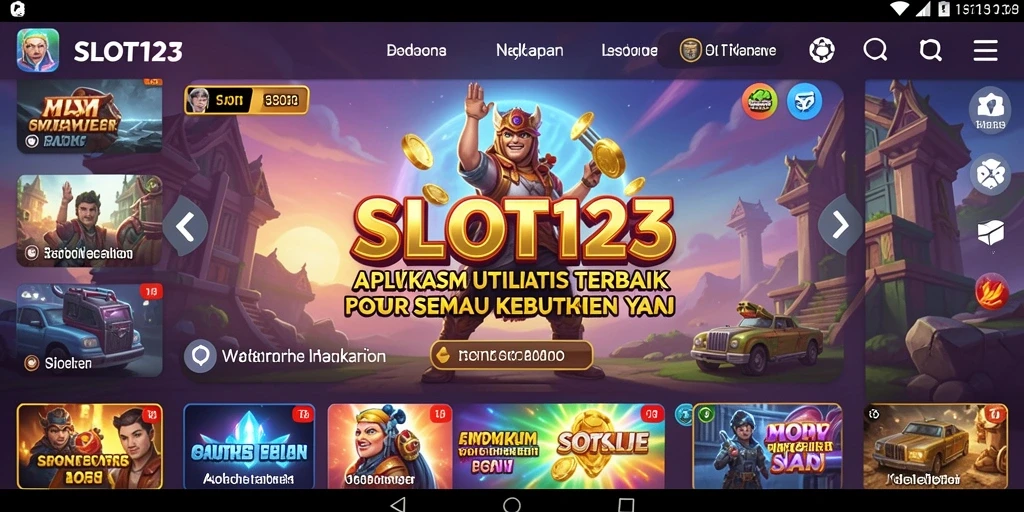 Tampilan antarmuka SLOT123 yang user-friendly dan fungsional.